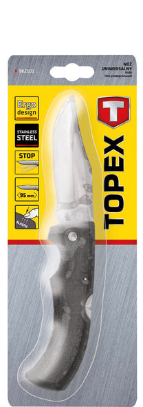 TOPEX Survival (gloves, fire starters – Universal knife, 90 mm blade, foldable – image 3