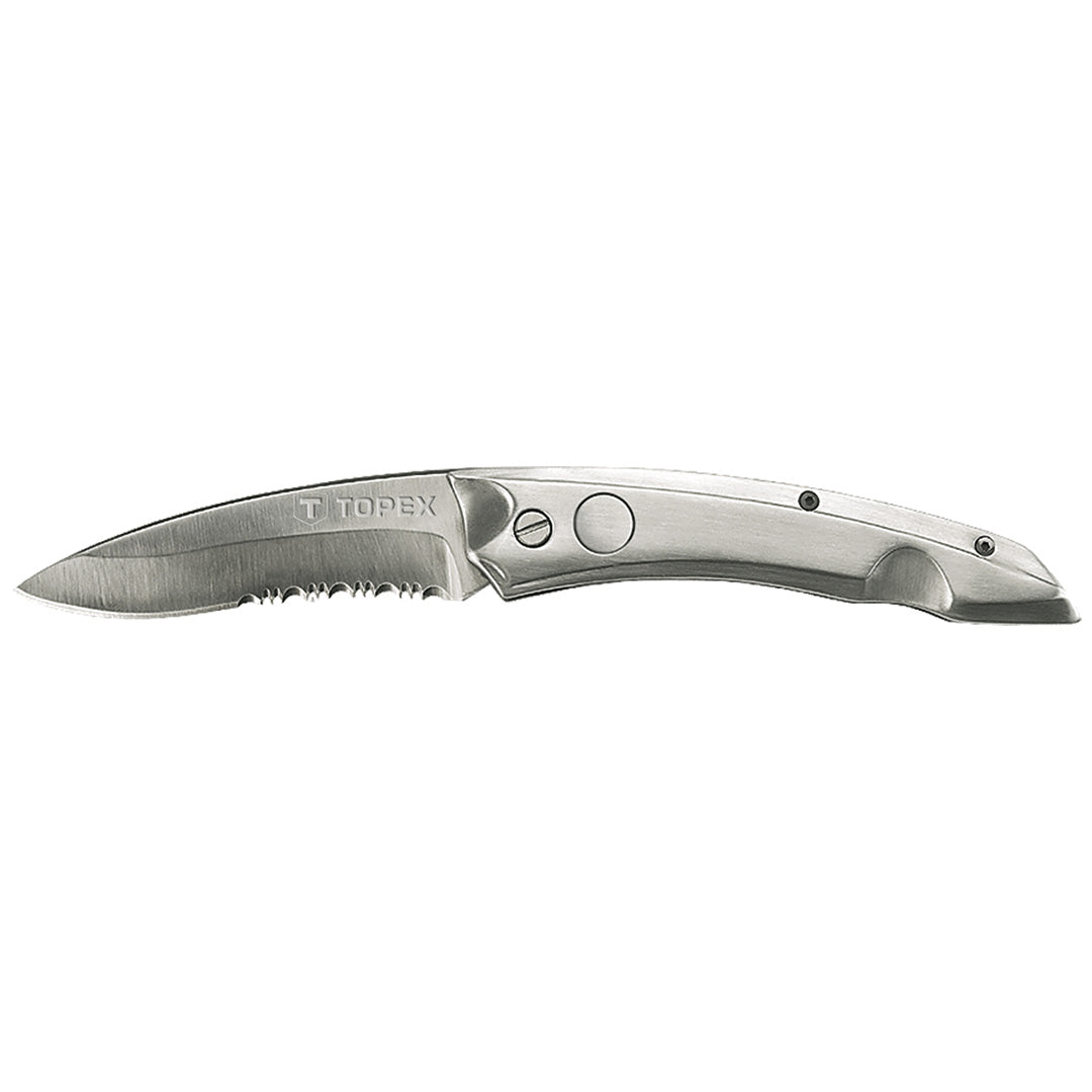 TOPEX Survival (gloves, fire – Universal knife, 80 mm blade, spring loaded