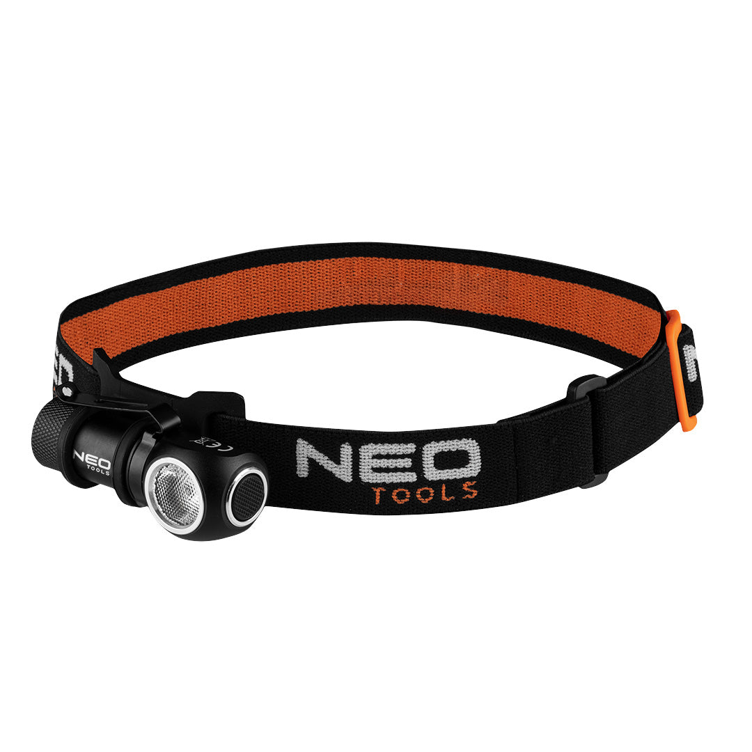 NEO TOOLS Rechargeable Headlamp, 600 lm, USB Magnetic Charging, CREE XPG3 LED