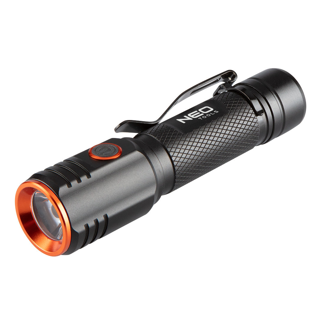 NEO TOOLS Flashlights, hand – USB C 2000 lm CHN LED rechargeable flashlight