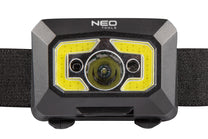 NEO TOOLS USB rechargeable headlamp 250 lm COB LED + motion sensor – image 7