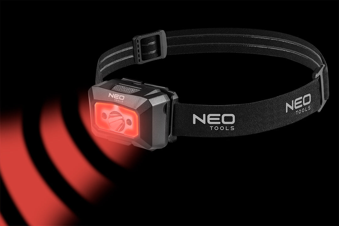 NEO TOOLS USB rechargeable headlamp 250 lm COB LED + motion sensor – image 10