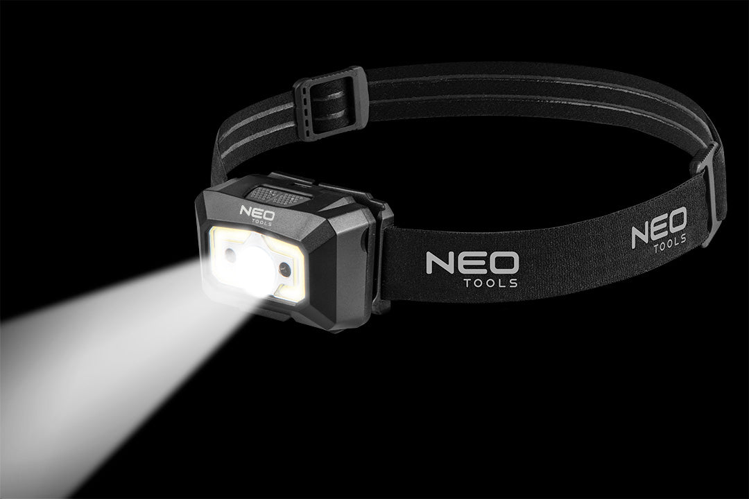 NEO TOOLS USB rechargeable headlamp 250 lm COB LED + motion sensor – image 12