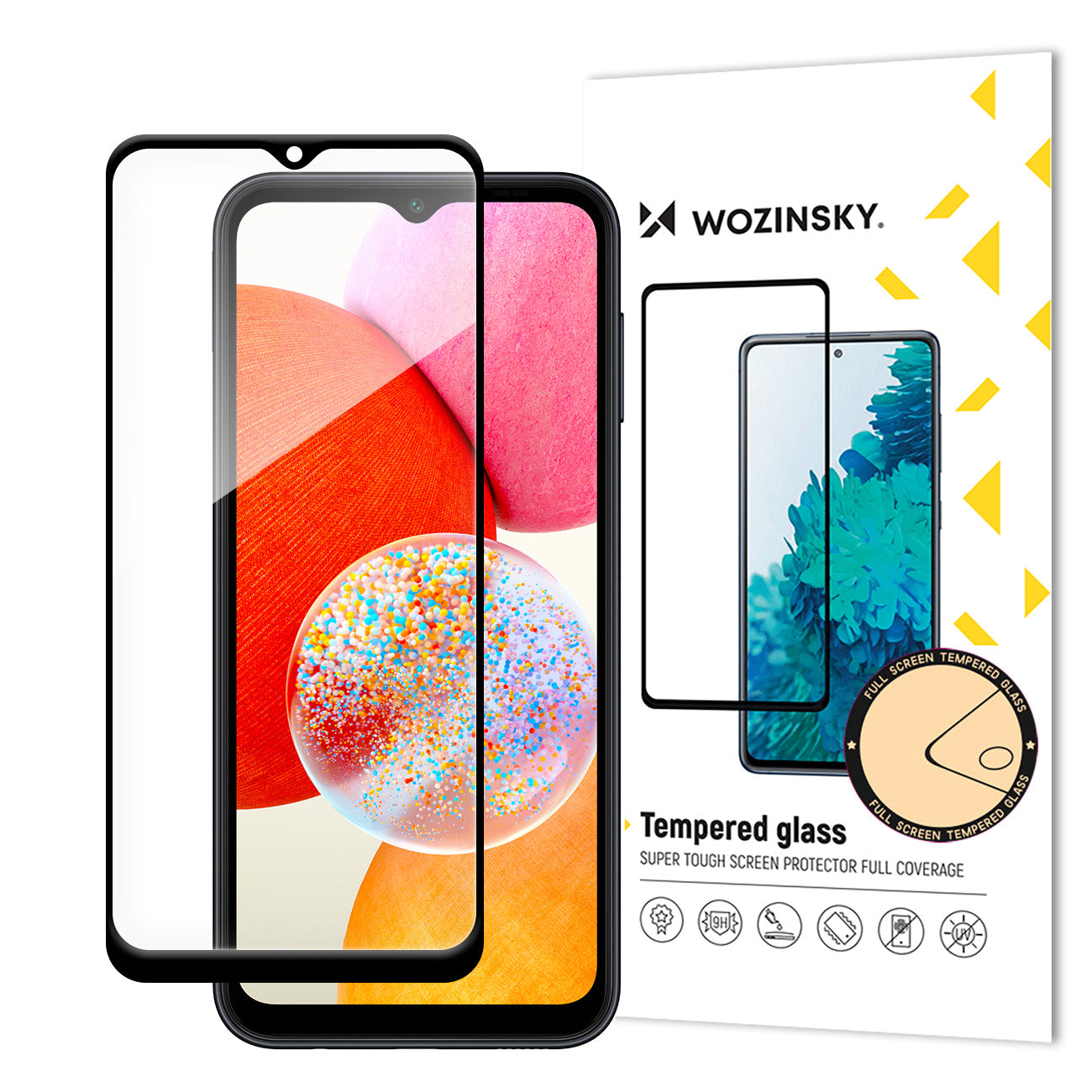9H Full Glue Tempered Glass with Black Frame for Samsung A15 / A15 5G - Carlat