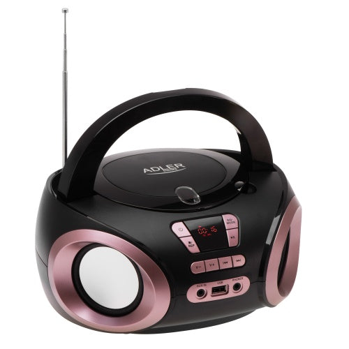 AD 1181 Black Copper Radio Boombox CD-MP3 | USB | FM Radio | AUX | Headphone Jack - Carlat