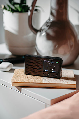 AD 1198 Portable Radio - LCD - FM - Bluetooth - Clock - Carlat