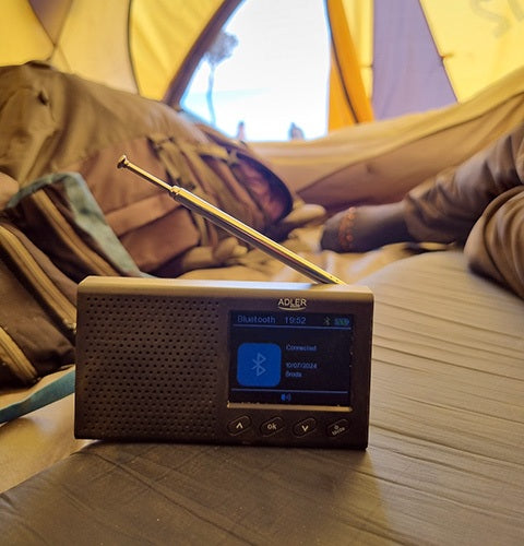 AD 1198 Portable Radio - LCD - FM - Bluetooth - Clock - Carlat