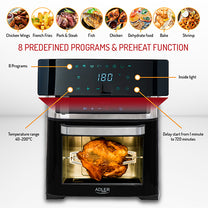 ADLER AD 6309 Oil-Free Air Fryer - 8-in-1 Oven - 13 Liters – image 19