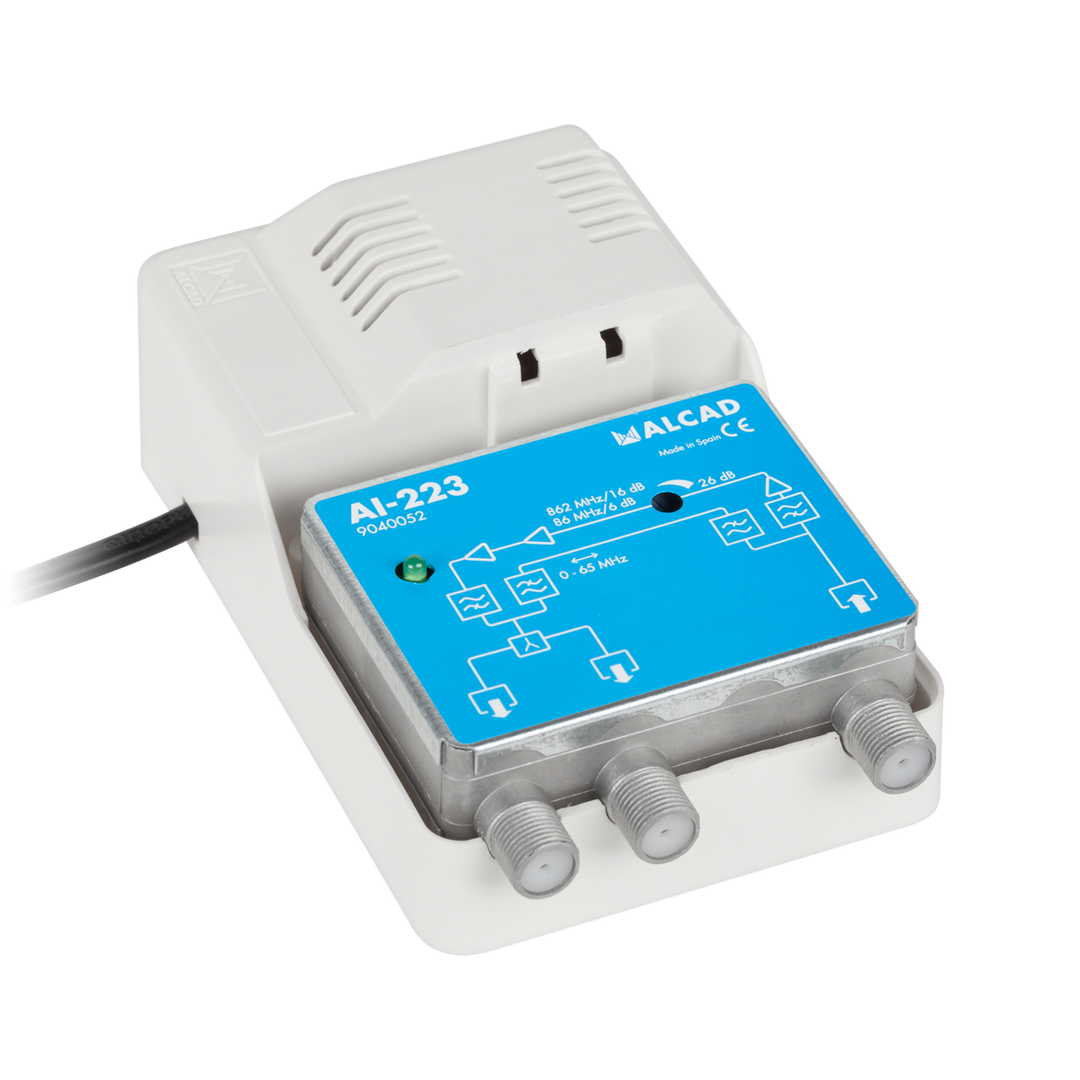 ALCAD AI-223 12V Indoor CATV Antenna Amplifier (RP 65 MHz) - Carlat