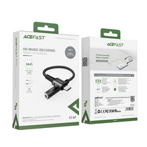 AUX USB-C to 3.5mm mini jack 18cm audio headphone adapter black - Carlat