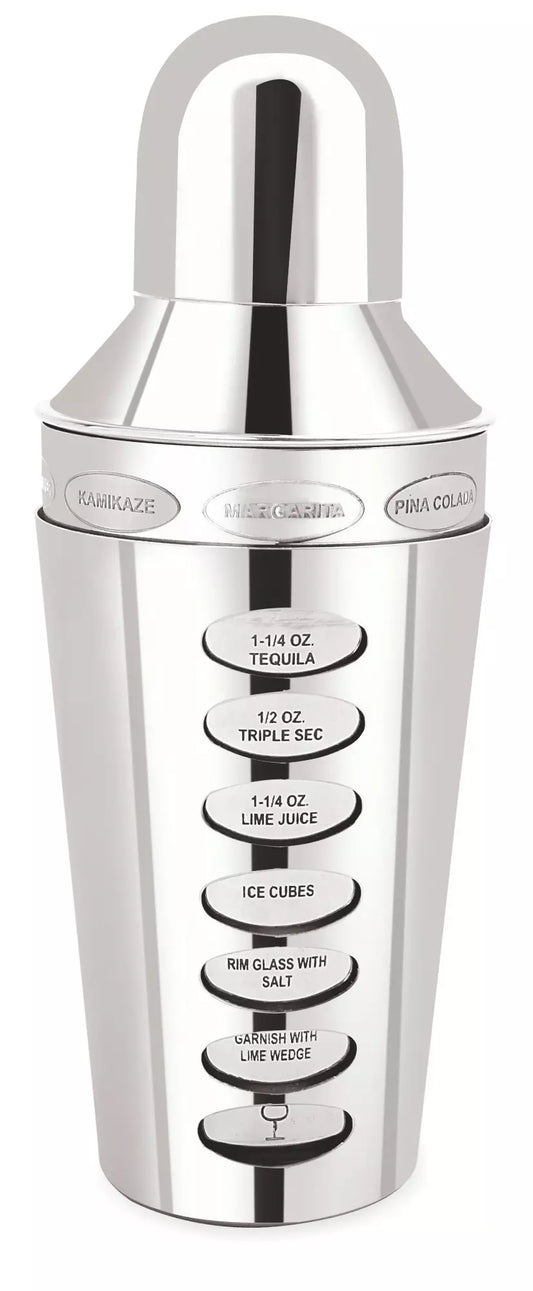 Accessories – Kinghoff 0.6-liter stainless steel cocktail shaker with drink recipes - Carlat