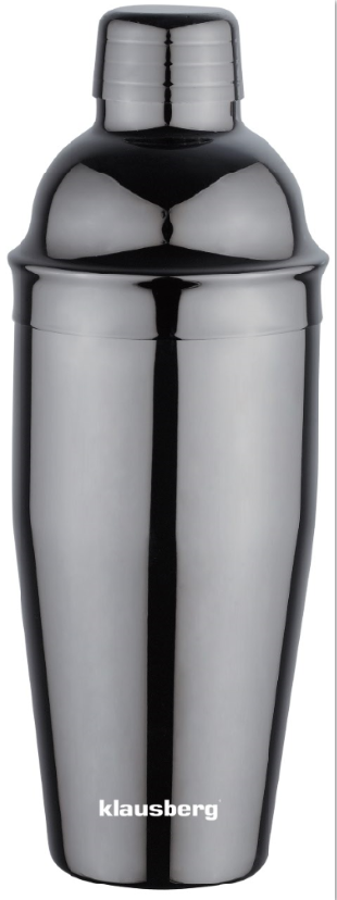 Accessories (bartending supplies – Klausberg stainless steel cocktail shaker, graphite color - Carlat