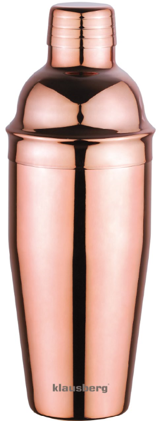 Accessories (bartending supplies – Klausberg stainless steel cocktail shaker, rose gold - Carlat