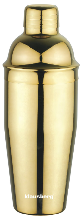 Accessories (bartending supplies, filters – Klausberg Gold-Colored Stainless Steel Cocktail Shaker - Carlat