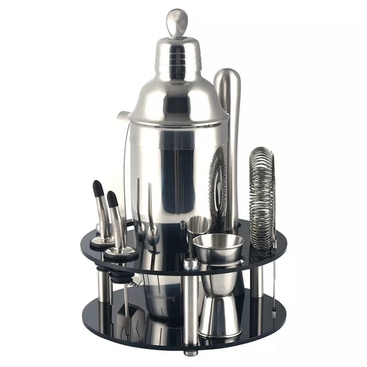 Accessories (bartending supplies, filters, plastic – Klausberg 9-Piece Silver Bartending Set - Carlat