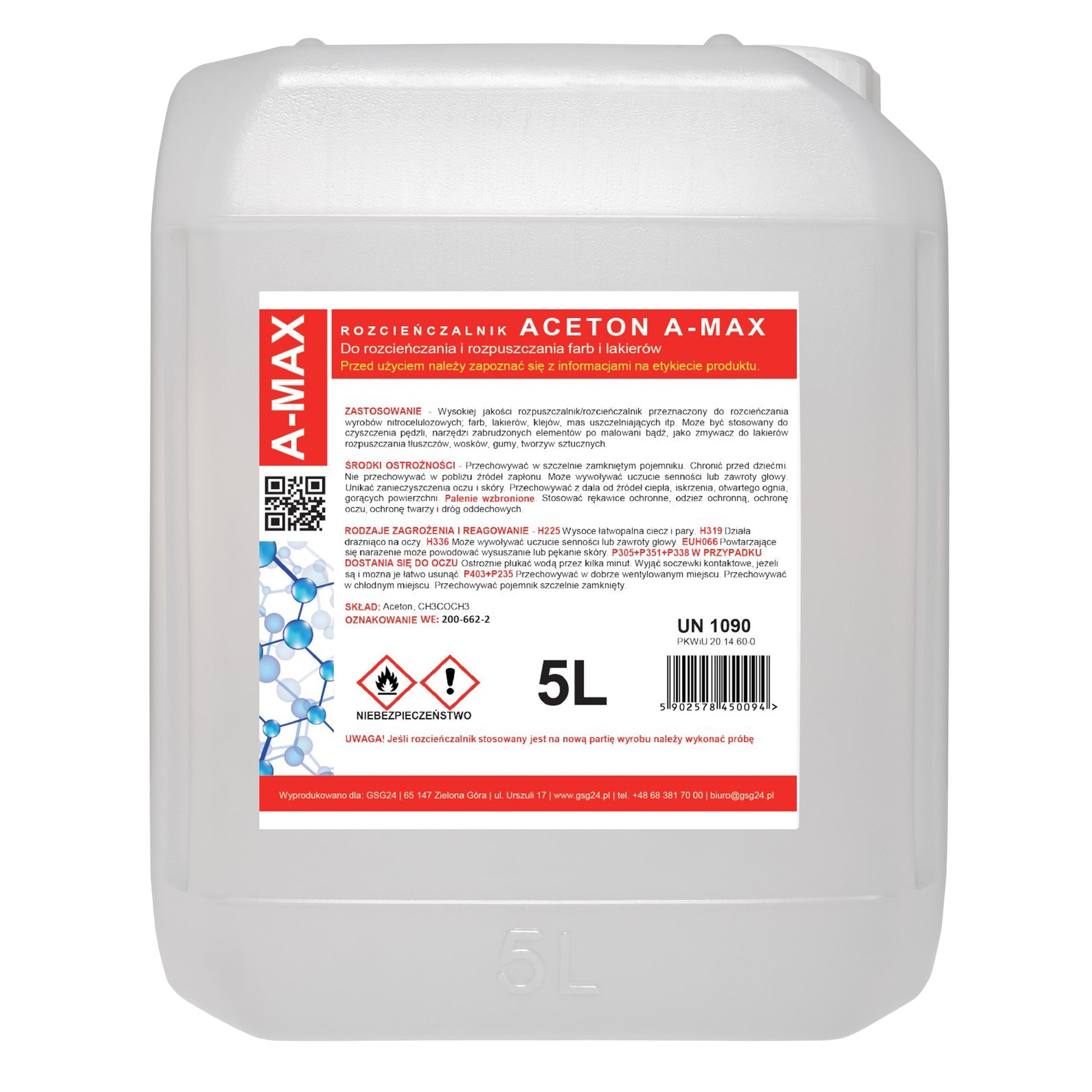 Acetone solvent remover A-MAX 5L - Carlat