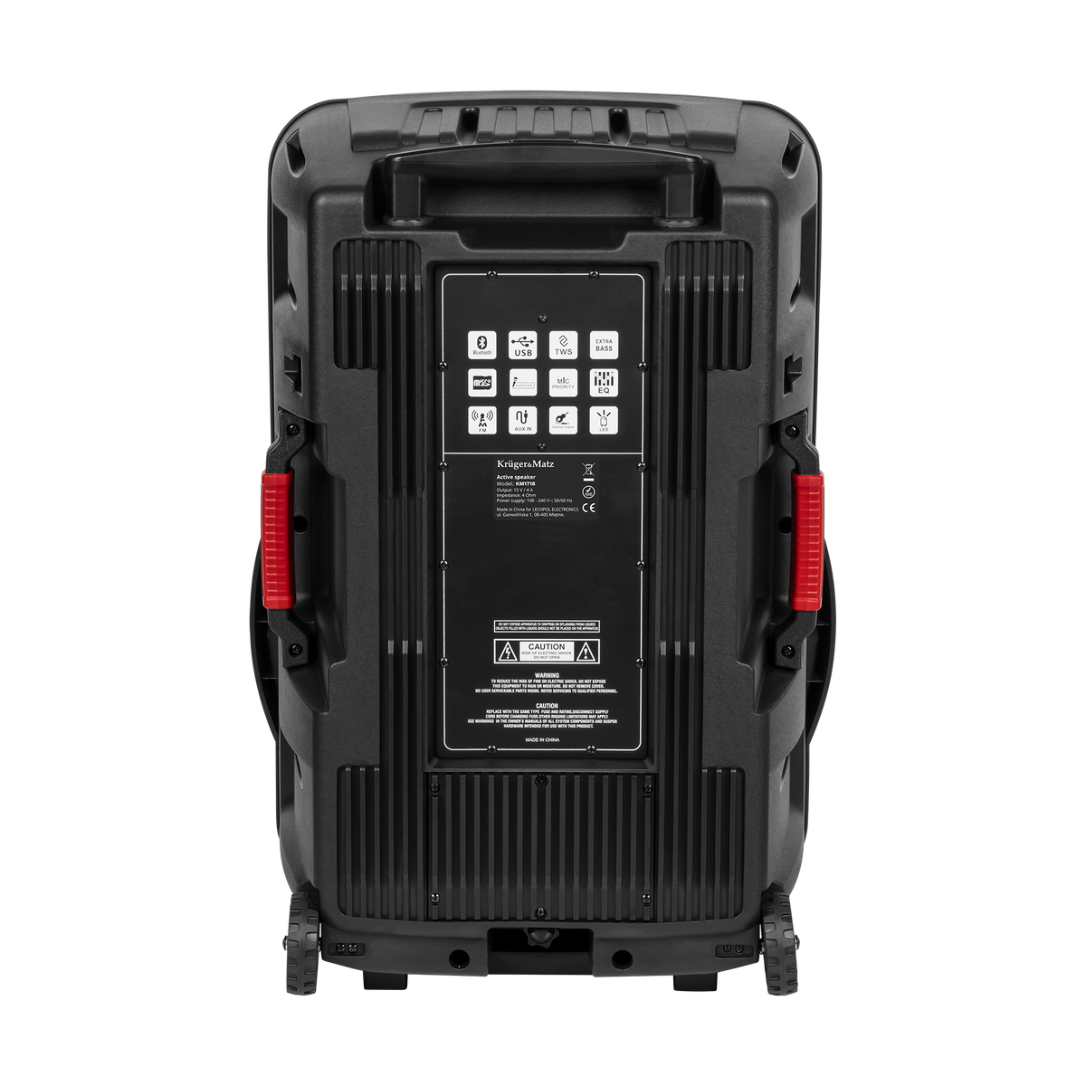 Active speaker (with 2 UHF wireless microphones, SD, Bluetooth, FM, USB, LED) 60 watts - Carlat