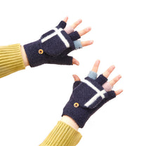 Activewear – Children's and women's black winter mittens for the - Carlat