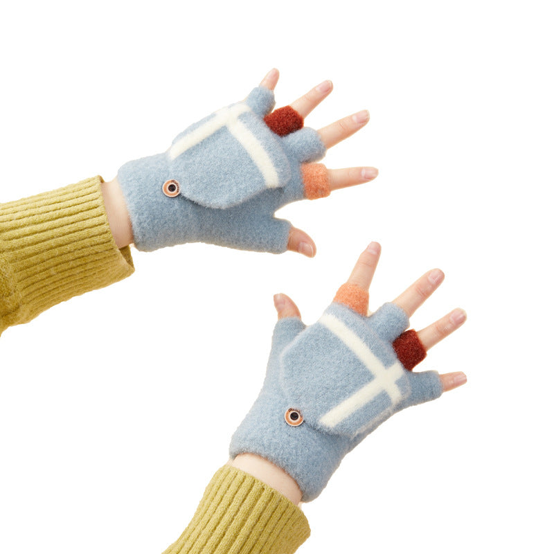 Activewear – Children's and women's blue winter mittens for the - Carlat