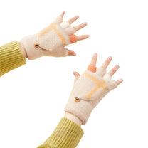 Activewear – Children's and women's white winter mittens for the - Carlat