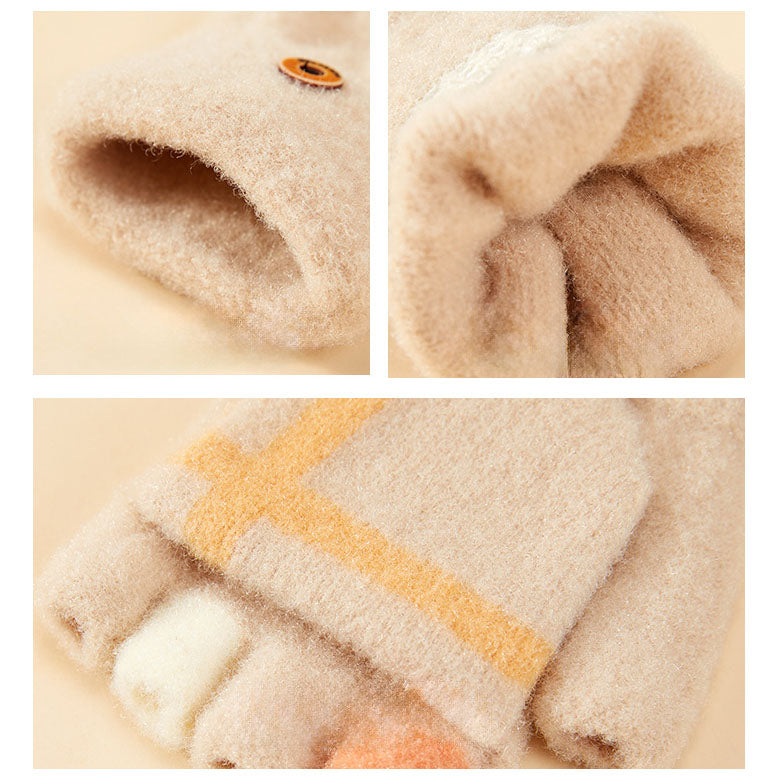 Activewear – Children's and women's white winter mittens for the - Carlat