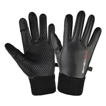 Activewear – Men's black, insulated, anti-slip telephone gloves - Carlat