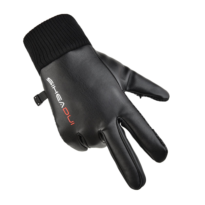 Activewear – Men's black, insulated, anti-slip telephone gloves - Carlat