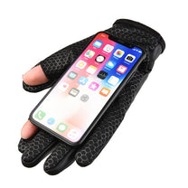 Activewear – Men's black, insulated, anti-slip telephone gloves - Carlat