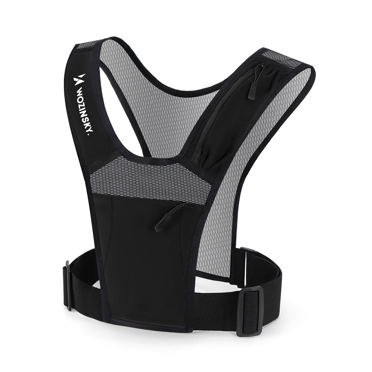 Activewear – Reflective running vest with pockets - black - Carlat