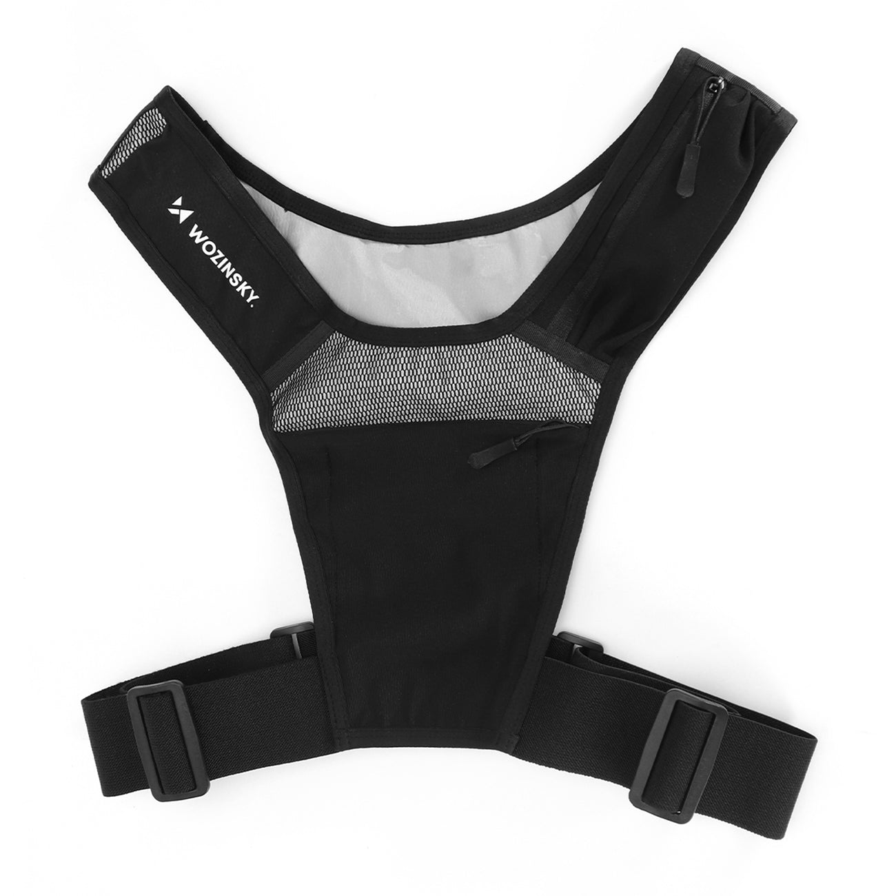 Activewear – Reflective running vest with pockets - black - Carlat