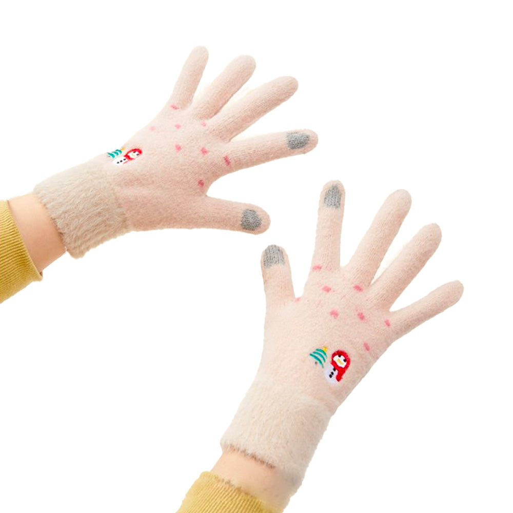 Activewear – Women's beige warm winter touch gloves for the - Carlat