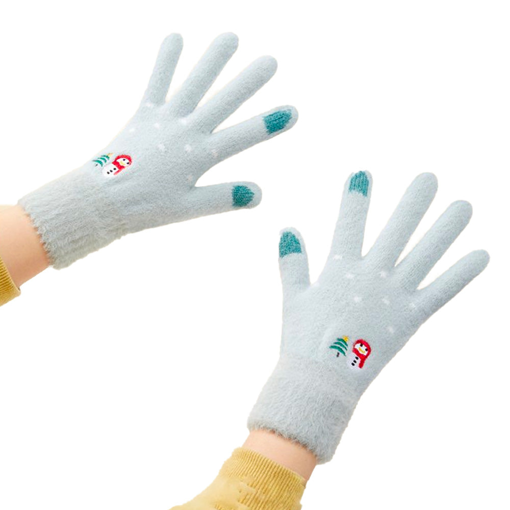 Activewear – Women's warm winter touchscreen gloves, green - Carlat