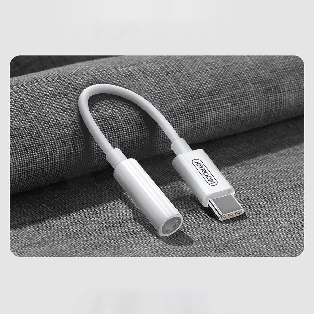 Adapter adapter for headphones 3.5 mm mini female jack - USB-C male white - Carlat