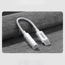 Adapter adapter for headphones 3.5 mm mini female jack - USB-C male white - Carlat