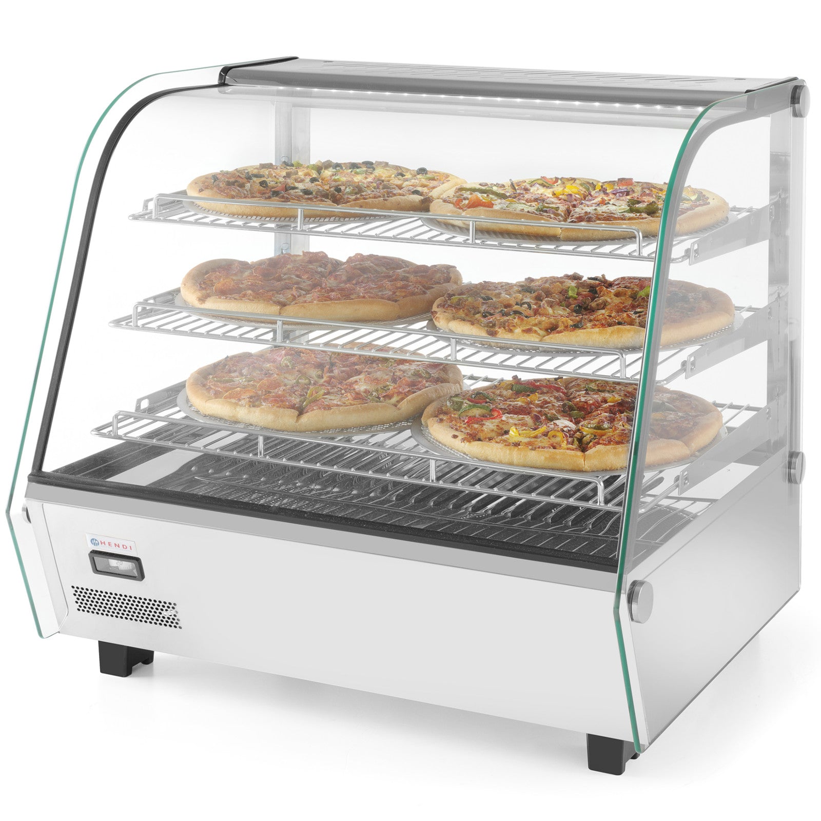 Adjustable display heating display cabinet, 3 shelves, 120L Hendi 233726 - Carlat