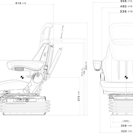 Rancher PVC air suspension seat