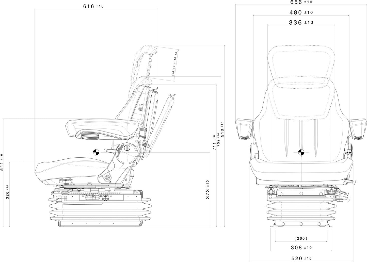 Rancher pvc air suspension seat