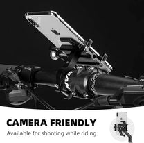 Aluminum alloy bicycle handlebar phone holder - black - Carlat
