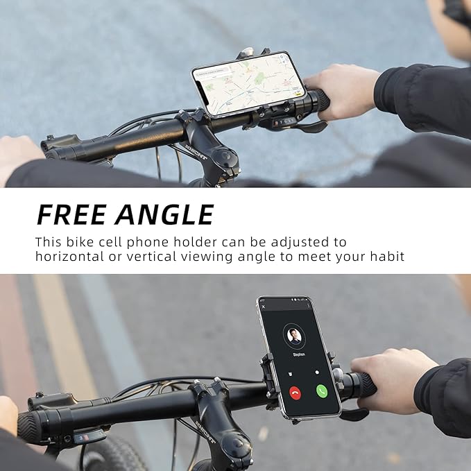 Aluminum alloy bicycle handlebar phone holder - black - Carlat