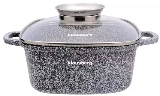 Aluminum pot, gray marbled finish, 20x20 cm, 2.8 L, Klausberg - Carlat