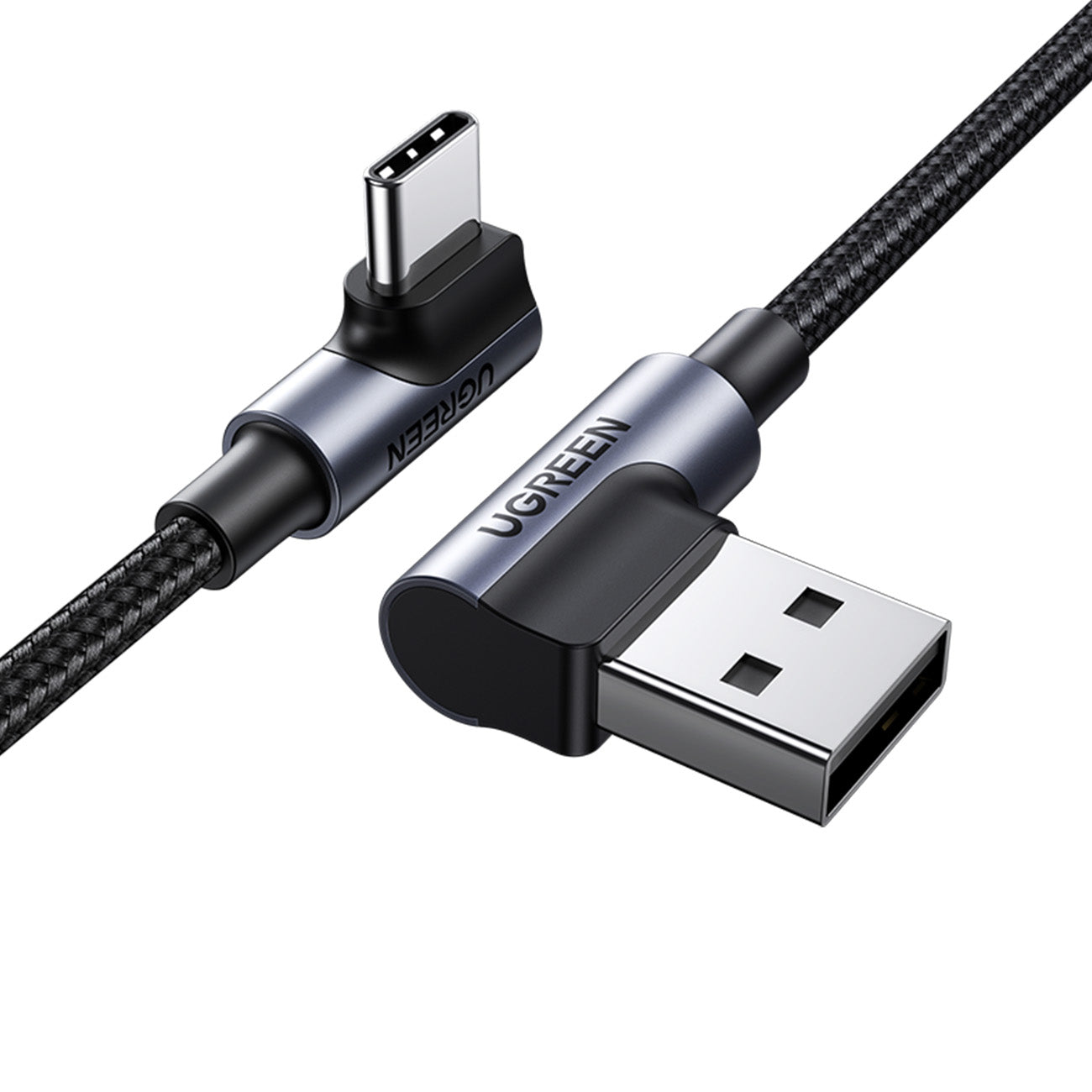 Angled USB-C - USB 2.0 cable 480Mb/s 3A 3m black - Carlat