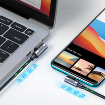 Angled USB-C - USB 2.0 cable 480Mb/s 3A 3m black - Carlat