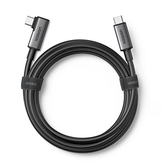 Angled USB-C cable with support for Oculus Quest 2 VR goggles 60W 5m black - Carlat
