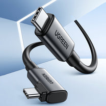 Angled USB-C cable with support for Oculus Quest 2 VR goggles 60W 5m black - Carlat