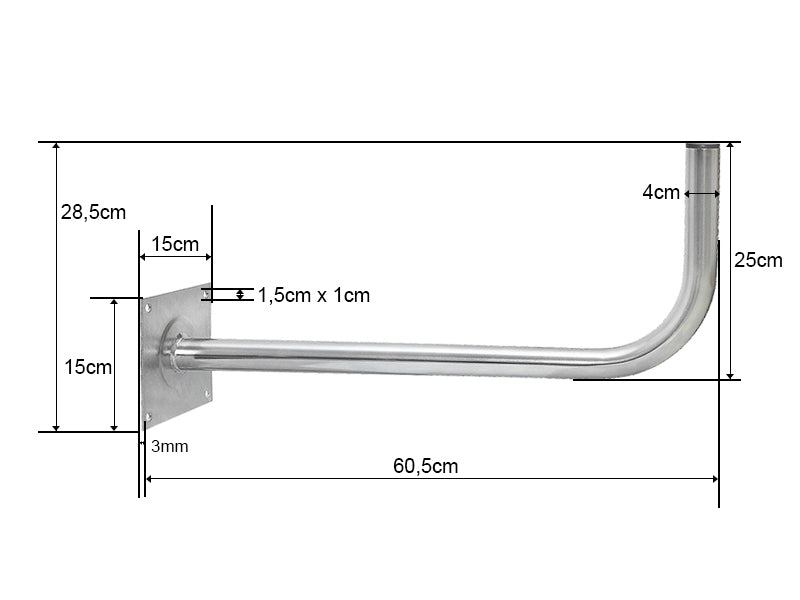 Blow Antenna mounts, masts, stands, and – 76-912# Curved wall mount, 600 – image 2