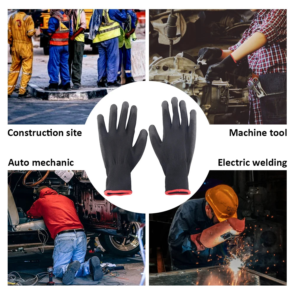 Anti-Static Nylon Work Gloves – Non-Slip Safety Gloves (L/XL) - Carlat