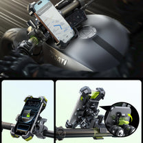 Anti-vibration clamp bicycle holder for a phone on the handlebar - black - Carlat