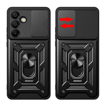 Armored case for Samsung Galaxy A56 with Hybrid Armor Camshield camera cover stand - black - Carlat