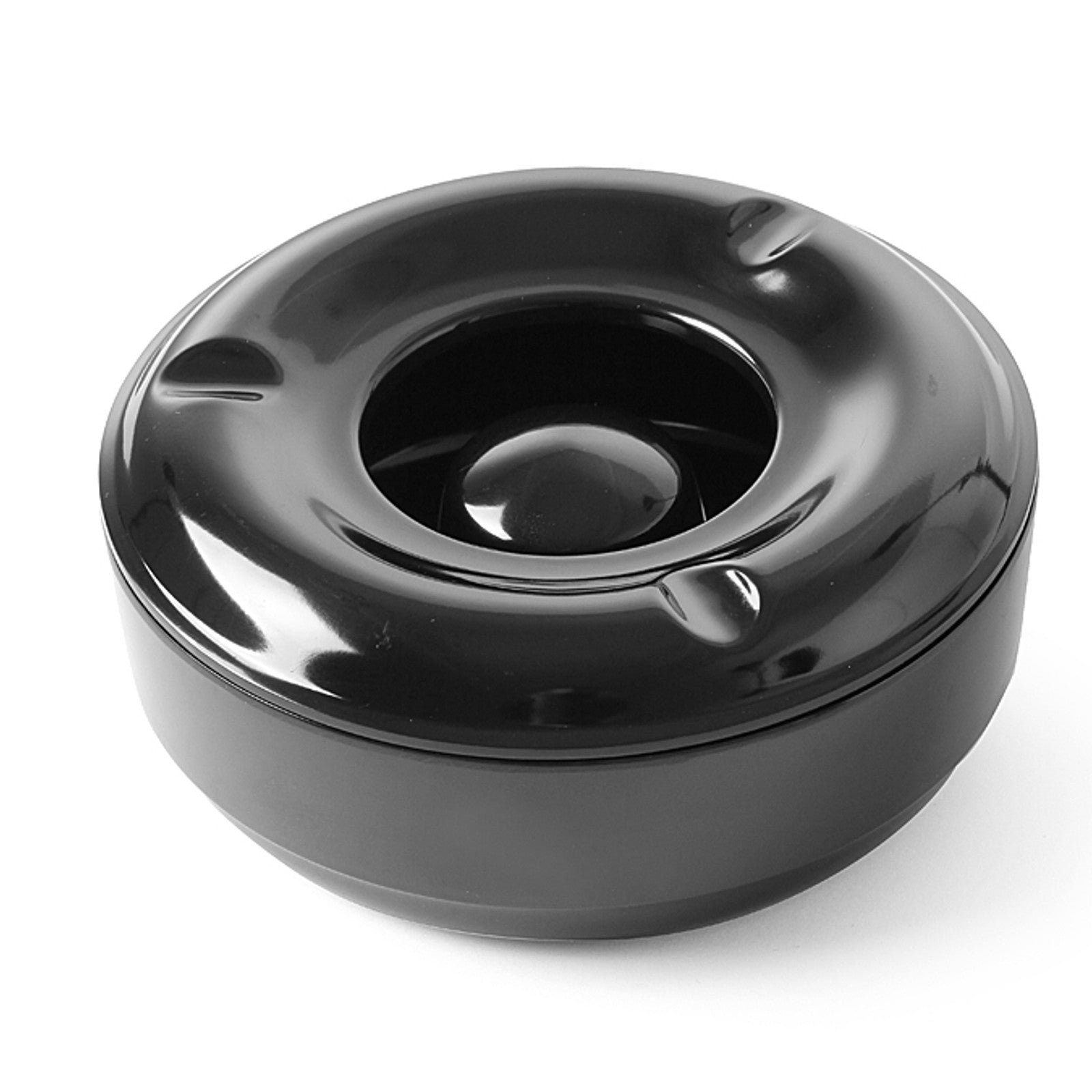 Ashtray with a cover of melamine black wed. 146mm - Hendi 569757 - Carlat