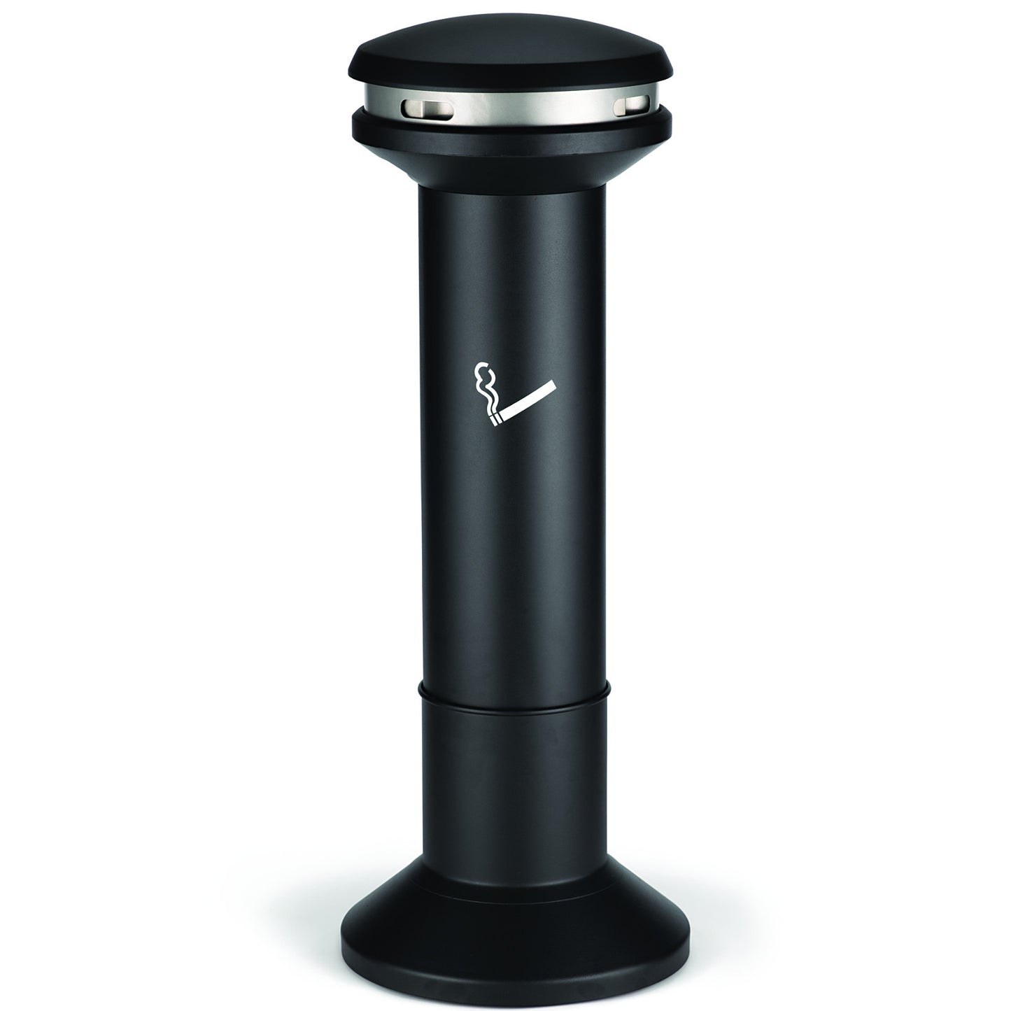 Ashtrays – Free-standing outdoor ashtray, black, with a 15L container - Carlat
